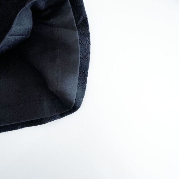 Solitaire Womens Blazer Jacket Embellished Lace Overlay Floral Black Small - Picture 4 of 9